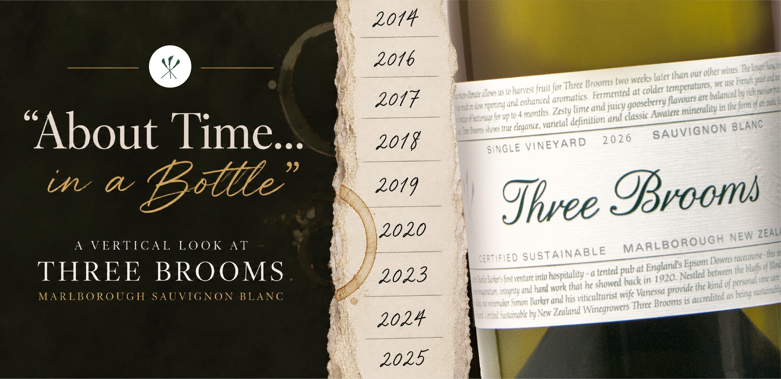 Time in a bottle – A vertical look at Three Brooms Marlborough SB